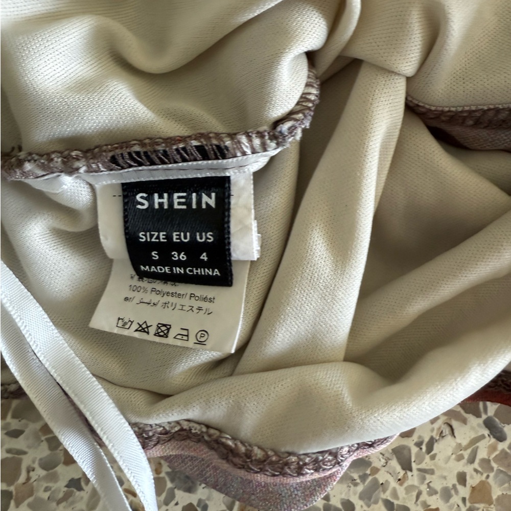 SHEIN Cream and Brown Textured tube top - Picture 2 of 2